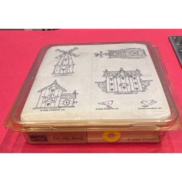 Rare & HTF "Stampin Up! For The Birds wood mounted Rubber Stamp Set - Picture 3 of 3